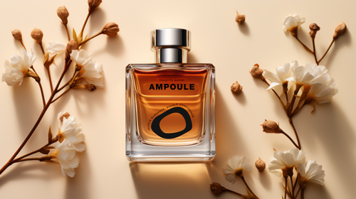 Perfume Bottle Adorned with Spring Flowers