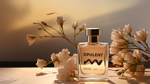 Fragrance Bottle in an Ethereal Environment