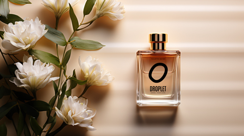Perfume Bottle with Enchanting Flowers