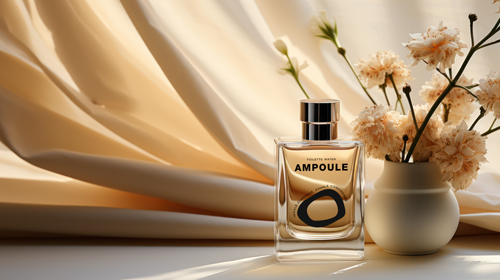 Fragrance Bottle Promo With Flowers
