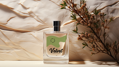 Perfume Bottle With Tree Branches