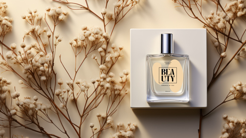 Fragrance Bottle on a Minimalistic Box