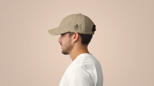 Man Wearing a Cap Side View