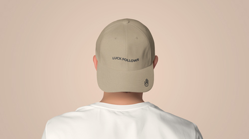 Man Wearing a Cap Back View