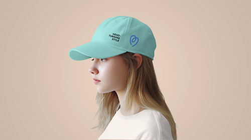 Woman Wearing a Cap Side View