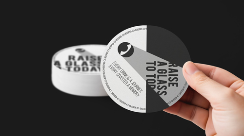 Coaster on a Blurred Background