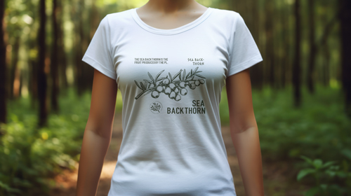 Women's T-shirt on a Forest Backdrop