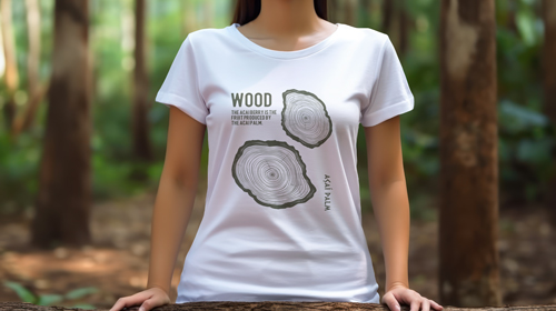 Women's T-shirt in a Forest Environment