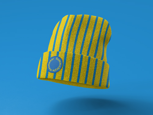 Chapeau d'hiver en l'air