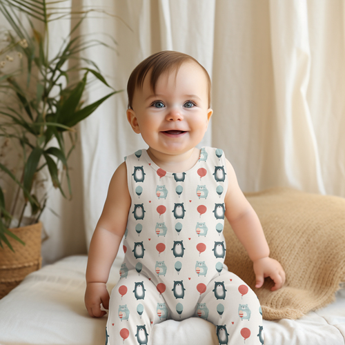 Радостный малыш улыбается в камеру