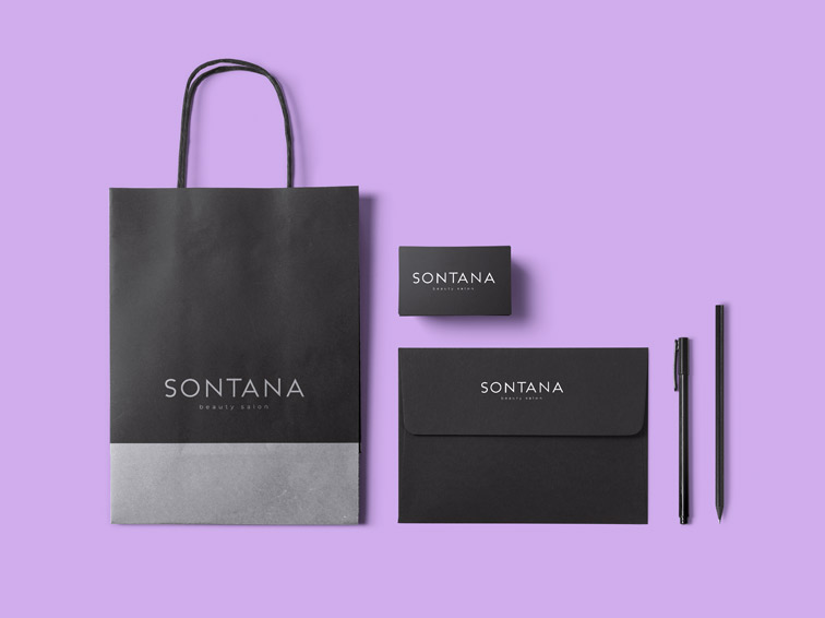 Papiertüte mit Geschäftsdrucksachen