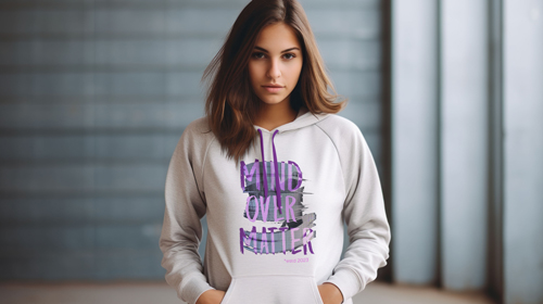 Woman in Hoodie Portrait View