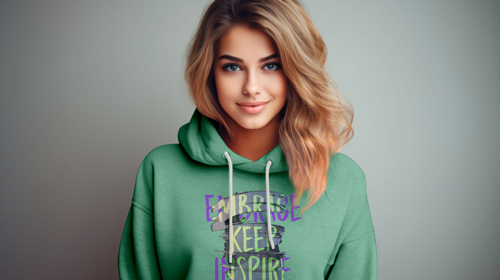 Woman Wearing a Hoodie