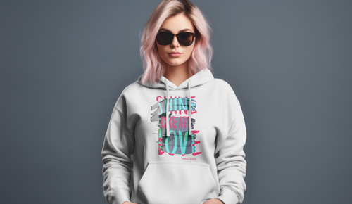 Woman Wearing an Athletic Hoodie