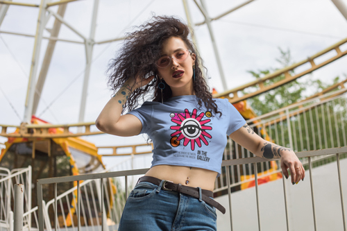 Woman in a Crop Top Low Angle View