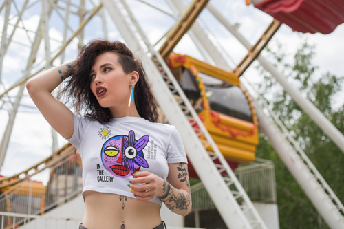 Woman Posing in a Theme Park