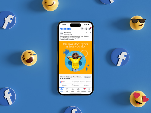 Mobile Phone With Emojis Top View