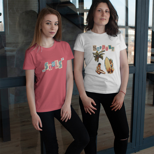 Women Posing in T-Shirts