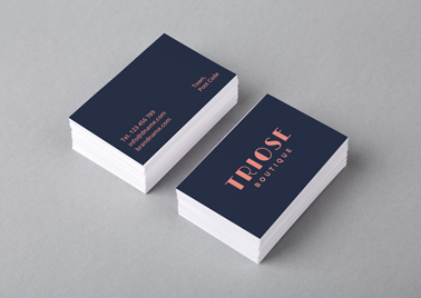 Two Stacks of Business Cards