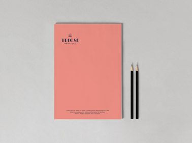 Branding Set on a Grey Background