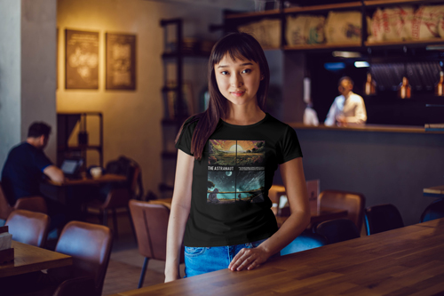 Woman in a Trendy Outfit Half View