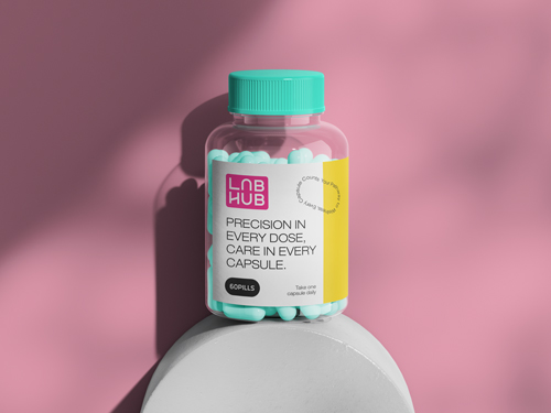 Pill Container Placed Against a Wall