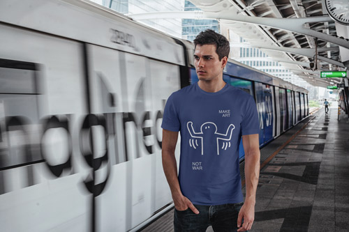 Man at a Train Station