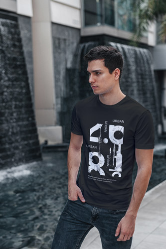 Man Standing Outside a Restaurant