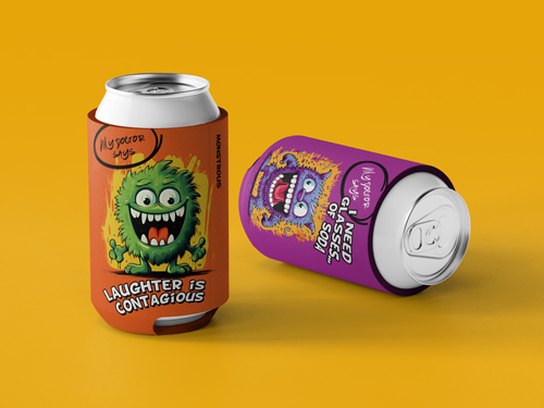 Two Soda Cans, One Rolled Over