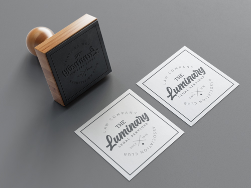 Stamp With Two Pieces of Paper