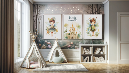 Posters in a Room in Muted Colors