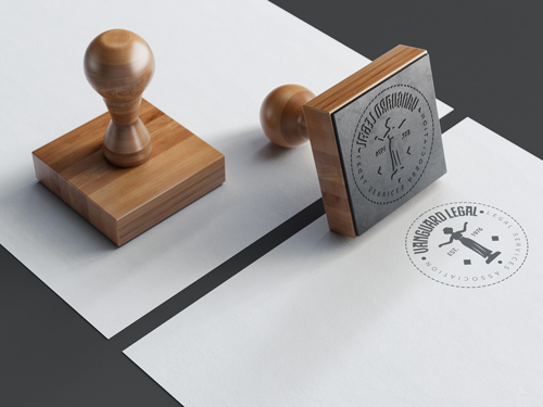 Stamp Imprint High Angle View