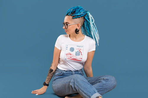 Woman Sitting on the Ground