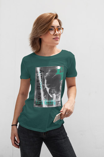 Girl on a White Background