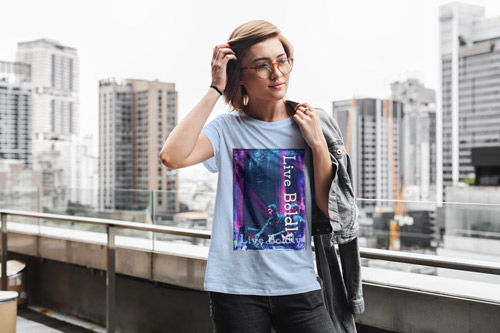 Girl Posing on a Balcony