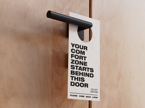 Door Sign Angle View