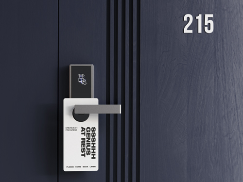 Door Hanger on a Wooden Door