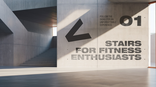 Concrete Stairs Inside a Building