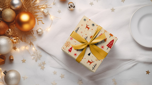 Festive Box High Angle View