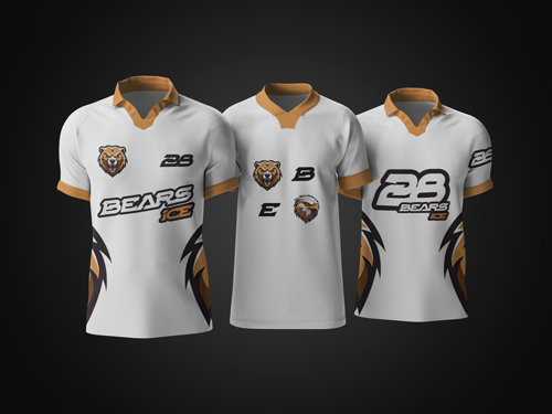 Sports Jersey Lineup Front View
