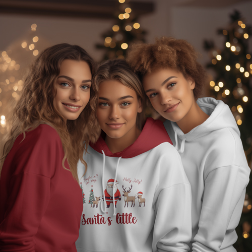 Women Posing For a Holiday Photo