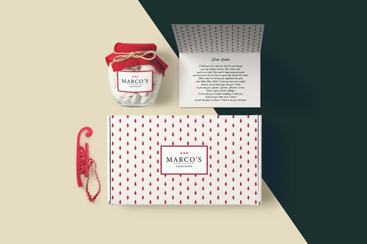 Creative Christmas Gift with a Greeting Card