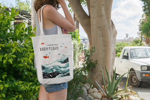 Woman with a Tote Bag