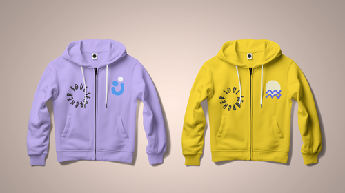 Deux hoodies Vue de face