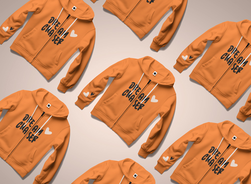 Collection de hoodies Vue de dessus