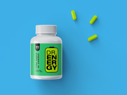 Pill Container High Angle View