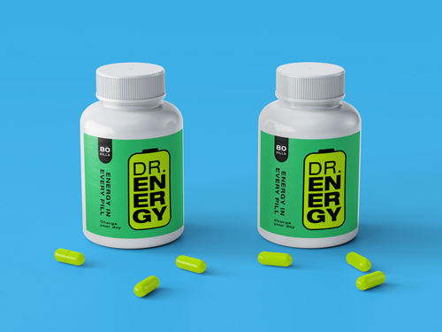 Pill Bottles Front View