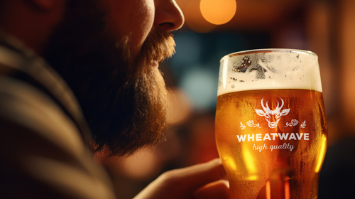 Мужчина с бокалом пива, вид крупным планом