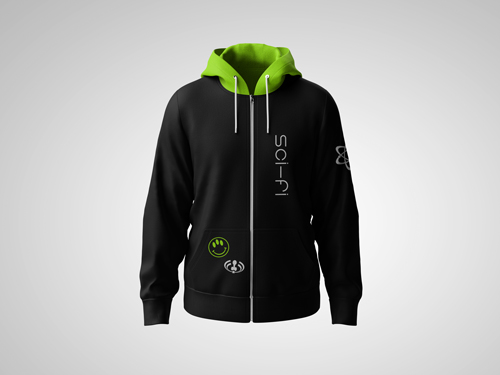 Zip-up Hoodie Front View