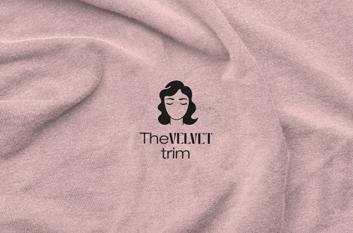 Logo on Burgundy Fabric